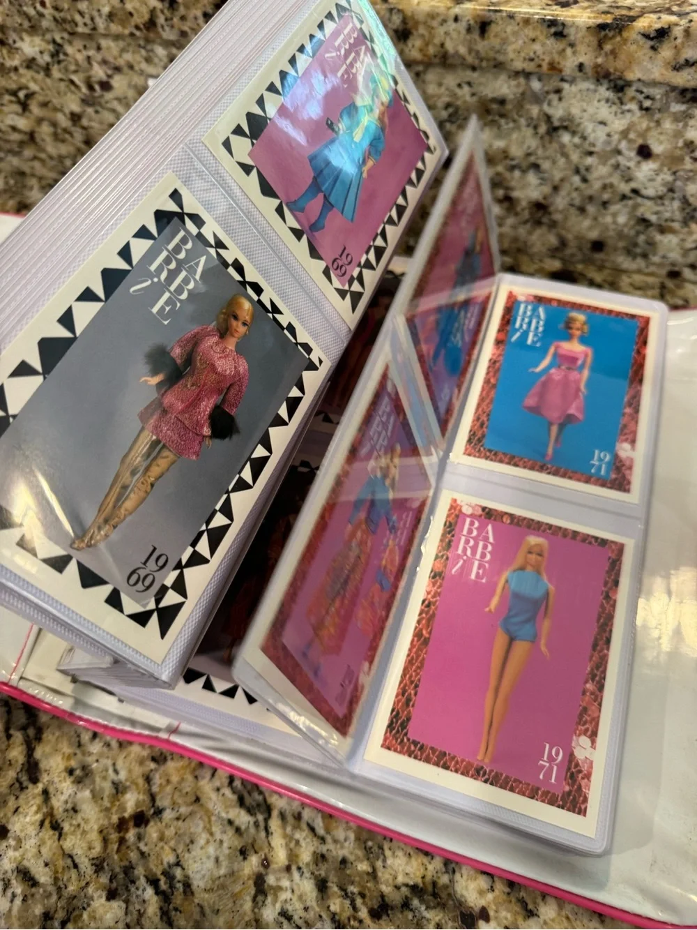 Barbie trading card lot with album